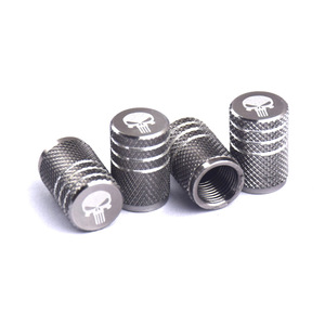 Bouchons de valve de pneu en alliage d'aluminium, design tête de mort, pour valve tubeless, accessoire automobile, taille universelle, embout américain - Product Image 5