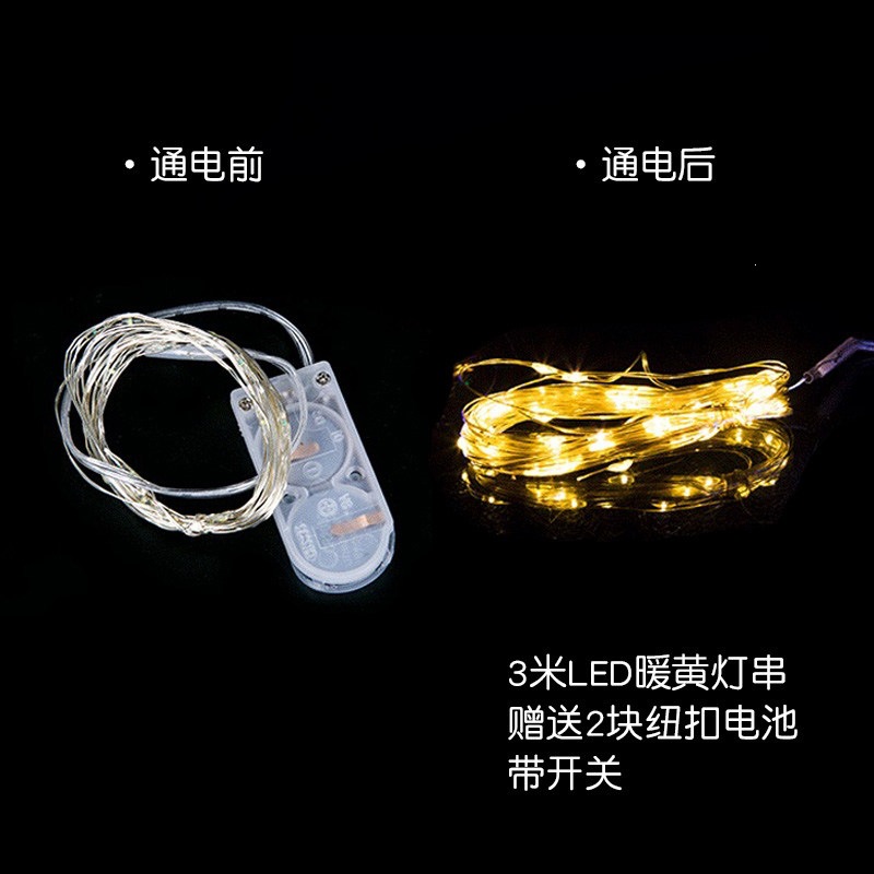 LED string lights [3 meters] with warm yellow light