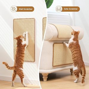 FUKUMARU Paquete de 2 Rascadores <span class=keywords><strong>para</strong></span> <span class=keywords><strong>Gatos</strong></span> de Sisal Natural, Rascador <span class=keywords><strong>para</strong></span> <span class=keywords><strong>Gatos</strong></span> de Interior con Cinta Adhesiva <span class=keywords><strong>para</strong></span> Proteger Paredes, Pisos y Muebles - Product Image 2