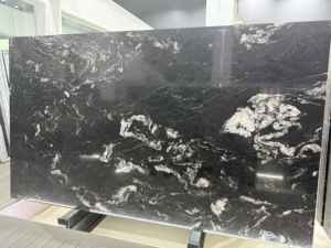 หินแกรนิตอมาเดอุสสีดำไทเทเนียมธรรมชาติสุดหรู แผ่นหินขัดเงาสำหรับเคาน์เตอร์ - Product Image 4