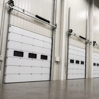 Porte de garage industrielle en acier sur mesure, résistante au vent, à enroulement rapide, pour usage commercial
