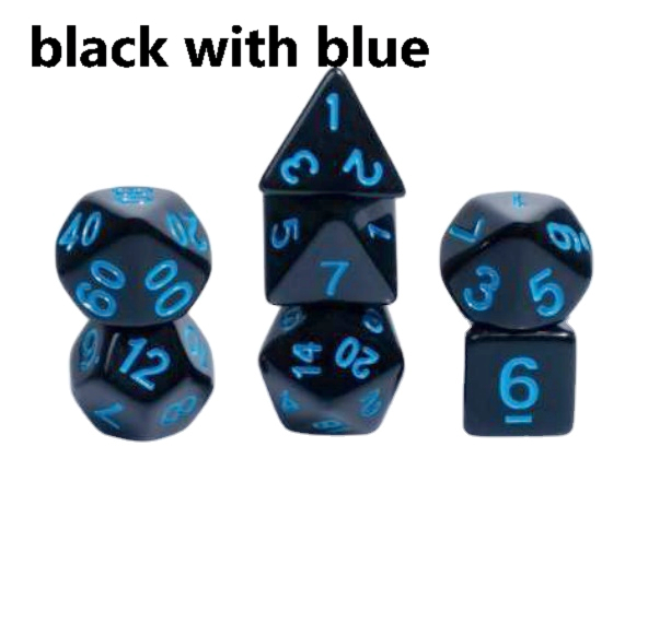 Black with blue