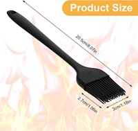 Pinceau à pâtisserie en silicone, pinceau de cuisine pour la cuisson, la pâtisserie, l'huile, le barbecue, résistant à la chaleur, doux et durable, parfait pour la cuisson au barbecue