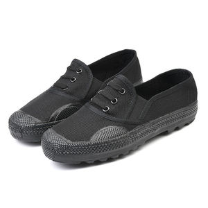 Zapatos de trabajo sin cordones para hombre, transpirables, con suela de goma antideslizante, de tacón bajo, resistentes al desgaste, para obras de construcción - Product Image 1