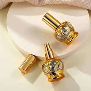 Factory Direct 10ml Electroplating Crown Perfume Dispenser <strong>Bottle</strong> <strong>Mini</strong> Travel Glass <strong>Bottle</strong> for Skin Care Cream Sample Glass - Product Image 6