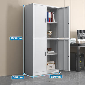 Văn phòng 2 cửa kính kim loại lưu trữ tủ thép Tủ hồ sơ Tủ thép tủ tủ thép lưu trữ tủ với 6 ngăn kéo - Product Image 2