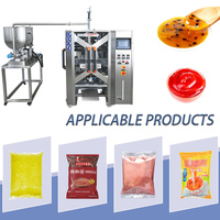 Machine d'emballage automatique de sauces 15-50 sachets/min, machine d'emballage VFFS pour sauce barbecue, ketchup, pâte, mayonnaise, vinaigrette