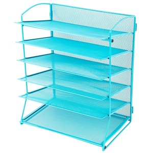 Organizador de Escritorio de Metal de 6 Niveles, Bandeja para Papel, Portadocumentos Tamaño A4/Carta, Apilable, para Oficina, Escuela, Hogar - Product Image 5