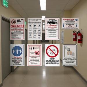 Señales de prevención de riesgos de incendios y seguridad para el lugar de trabajo y áreas públicas, 12x18 pulgadas, juego de 8 - Product Image 3