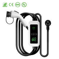 Chargeur EV portable 3,5 kW 16A Type 2, réglable 8A-16A, contrôle par application, IP66, prise Schuko, certifié CE, chargeurs EV mobiles pour la maison