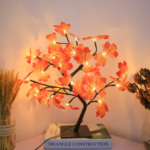 24LED Maple <strong>Leaf</strong> Tabletop Tree <strong>Lights</strong> Fairy Spirit Night <strong>Light</strong> Battery/USB Operated for House Gifts Indoor Home Bedroom - Product Image 1