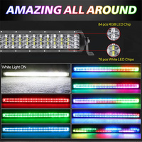 Nova 228W 40 pulgadas RGB LED Light Bar Control automático de aplicaciones y RF Remote Chasing Music Flashing Combo Beam Angle