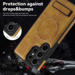Funda Magnética de Piel Sintética de Lujo para Teléfono, con Soporte Oculto Invisible, para Samsung Galaxy S24 <span class=keywords><strong>23</strong></span> 22 S26 Plus Ultra, Gran Venta - Product Image 6
