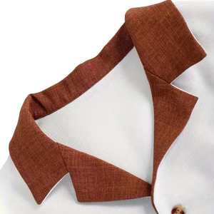 Elegante Completo da Uomo Due Pezzi: <span class=keywords><strong>Camicia</strong></span> Bianca e <span class=keywords><strong>Pantaloni</strong></span> Marroni per Uso Quotidiano - Product Image 3