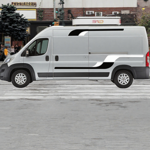 Autocollants à rayures longues latérales pour voiture, 4 pièces, pour Peugeot Boxer, Jumper, Fiat Ducato, accessoires automobiles, PVC, épaisseur 0.5 Mil - Product Image 2
