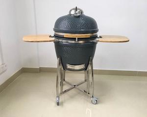 <span class=keywords><strong>Barbecue</strong></span> à charbon de bois, gril en forme d'œuf avec support mobile en céramique, <span class=keywords><strong>kamado</strong></span>, pouces - Product Image 4