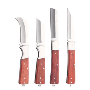 سكين تطعيم منزلي احترافي من الفولاذ المقاوم للصدأ قابل للطي، أدوات حدائق خشبية، منتجات ألمانية معاد تدويرها - Product Image 1