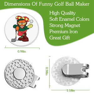 Clip de casquette pour marqueur de balle de golf, accessoires de golf pour hommes, tampon de balle de golf, cadeaux de golf amusants, clip de casquette Happy Golf - Product Image 2