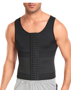 Gilet amincissant <span class=keywords><strong>pour</strong></span> homme, gaine de compression ventre plat, <span class=keywords><strong>corset</strong></span> ajustable à crochets - Product Image 3