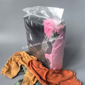 Paños de limpieza industriales de algodón reciclado, trapos de felpa de colores, paños de limpieza tipo sudadera para limpiar - Product Image 1