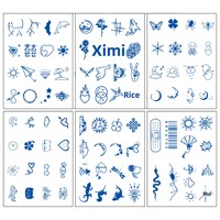 Groothandel Mini Vingerhandjes Lichaam Tijdelijke Kruiden Sap Tattoo Langdurige Semi Permanente Tattoo Stickers