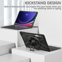 Casing Tablet Gaya Bisnis Kompatibel dengan Keyboard Bluetooth untuk Samsung Galaxy Tab S9 Ultra X910 14.6 Inci