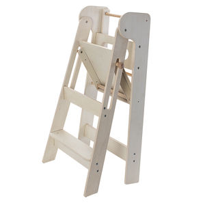 <span class=keywords><strong>Chaise</strong></span> <span class=keywords><strong>haute</strong></span> pour enfants <span class=keywords><strong>pliante</strong></span> facile à ranger en bois blanc pour filles jouant à la maison de poupée - Product Image 4