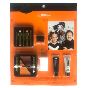 Juego de crayones de cara pintados para <span class=keywords><strong>Halloween</strong></span>, dos colores, con <span class=keywords><strong>sangre</strong></span> falsa, maquillaje de <span class=keywords><strong>halloween</strong></span>, kit familiar - Product Image 2