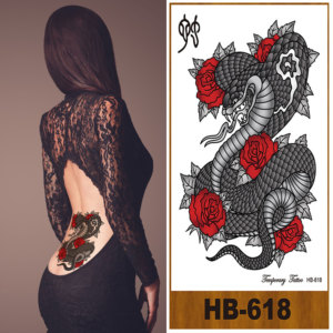 HB601-700 Vente en gros de tatouages temporaires : Crâne, <span class=keywords><strong>Fleur</strong></span>, Lion, Loup, <span class=keywords><strong>Bras</strong></span> Complet, <span class=keywords><strong>Bras</strong></span> Partiel, Dos Complet, Dos Partiel - Product Image 2
