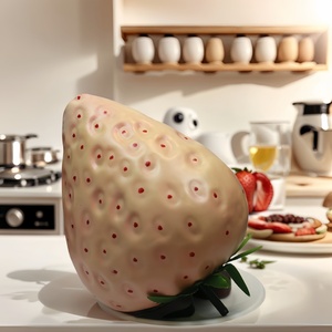 Ensemble de <span class=keywords><strong>fraises</strong></span> artificielles, 2 pièces, <span class=keywords><strong>fraises</strong></span> artificielles réalistes rouges et blanches pour la décoration de la maison et de la cuisine - Product Image 6