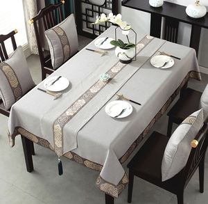 YongHo moderno lino europeo americano olio-protezione lavabile sala <span class=keywords><strong>da</strong></span> pranzo tovaglia per banchetti Hotel - Product Image 3