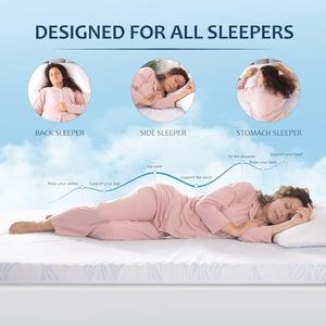 Vua Kích Thước Nệm Miếng Đệm Áp Lực Làm Giảm Làm Mát Gel Bộ Nhớ Bọt Nệm <span class=keywords><strong>Topper</strong></span> Với Thêm Dày Pillowtop Bìa - Product Image 5