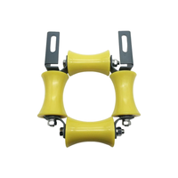 Dispositif de guidage d'ascenseur moderne RBC pour chaîne de compensation de fosse avec roue 90x59 jaune, usage hôtelier