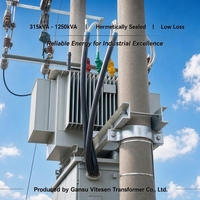 Transformateur de distribution triphasé immergé dans l'huile 10 kV 2000 kVA pour sous-station, abaisseur de tension 400 V, à très faibles pertes S22
