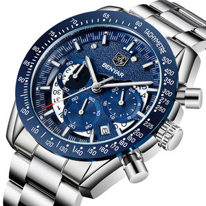 Reloj de pulsera de cuarzo de acero inoxidable para hombre, cronógrafo Original personalizado de lujo, resistente al agua, nuevo diseño de moda, venta al por mayor - Product Image 2