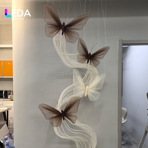 LEDA Modern Style <b>White</b> <b>Acrylic</b> Butterfly Wedding Party Decor Customized Size Window Display Events Decor - Product Image 3