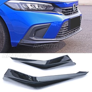 Front Bumper <b>Splitters</b> Compatible with Honda Civic 11th Gen 2022 Body Kit Front Spoiler Cover Apron Car Accessories - Product Image 2
