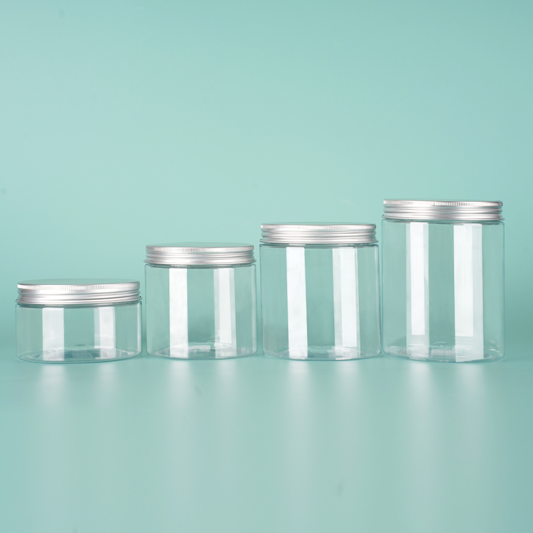 plastic jar with metal lid