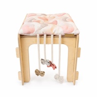 Tapis à gratter pour chat, rampe à gratter pour chat, aire de jeux en bois pour chat, planche à gratter pour chat avec lit à gratter et jouets sensoriels