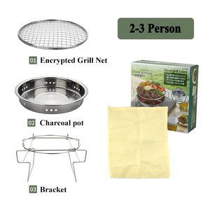 Custom Indoor/Outdoor Foldable Korean Style Stainless Steel BBQ Grills <strong>Table</strong> <strong>Top</strong> Charcoal <strong>Barbecues</strong> - Product Image 3
