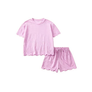 GSSO3199, vêtements pour femmes adultes en coton, imprimé uni violet personnalisé, vente en gros, boutique, ensemble de sport - Product Image 3