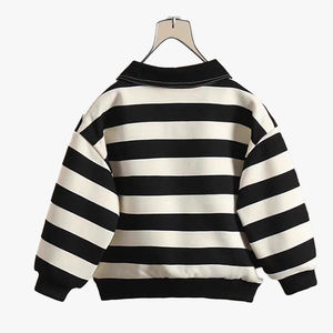 Nouveau style 2026 – Sweat-shirt garçon printemps-automne, polo rayé pour enfants, haut polyvalent tendance pour tout-petits - Product Image 6