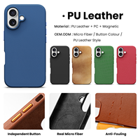 Coque de téléphone magnétique mate coque de téléphone portable magnétique en silicone coque de téléphone biodégradable transparente pour iphone 16 pro max