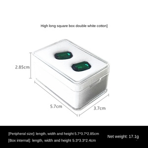 Kích thước nhỏ rõ ràng Acrylic hiển thị hộp rõ ràng nắp hình chữ nhật Naked Kim Cương Đá quý lưu trữ Organizer nhựa hộp đồ trang sức 5.7x3.7cm - Product Image 2