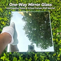 Verre unidirectionnel à faible luminosité de 2 mm à 12 mm, miroir de perspective unidirectionnel personnalisable, fenêtre de caméra en verre unidirectionnel