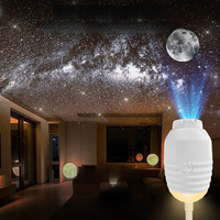 Nuevo Proyector USB Galaxy, Luz Ambiental Nocturna, Luz de Atmósfera de Nebulosa de Estrellas, Regalo para el Hogar y el Dormitorio, Lámpara de Proyección de la Vía Láctea para Dormir