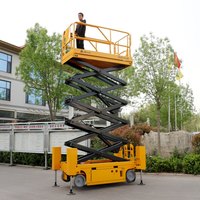 Table élévatrice à ciseaux pour une personne, 6 m, avec rails de sécurité renforcés