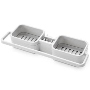 Kitchen Space Saving Plastic Dish Racks Dishcloths Storage Organizer Sponge Holder Sink Caddy With Drain