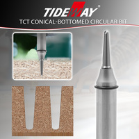 Fraise à face conique Tideway, fraise à bout sphérique TCT, outil à rainurer le bois, revêtement TiN, carbure de tungstène, 2 dents, OEM/ODM