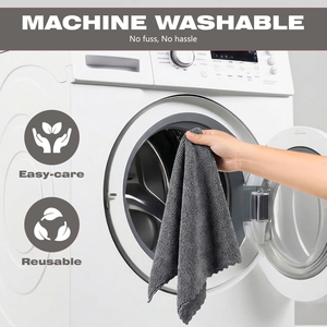 Chiffon de <span class=keywords><strong>nettoyage</strong></span> multifonction en microfibre 460 GSM, sans rayures, double couche, tricoté chaîne, pour la maison, la cuisine et le <span class=keywords><strong>nettoyage</strong></span> des fenêtres - Product Image 6